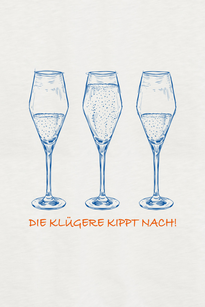 Derbe T-Shirt Die Klügere Damen Weiß