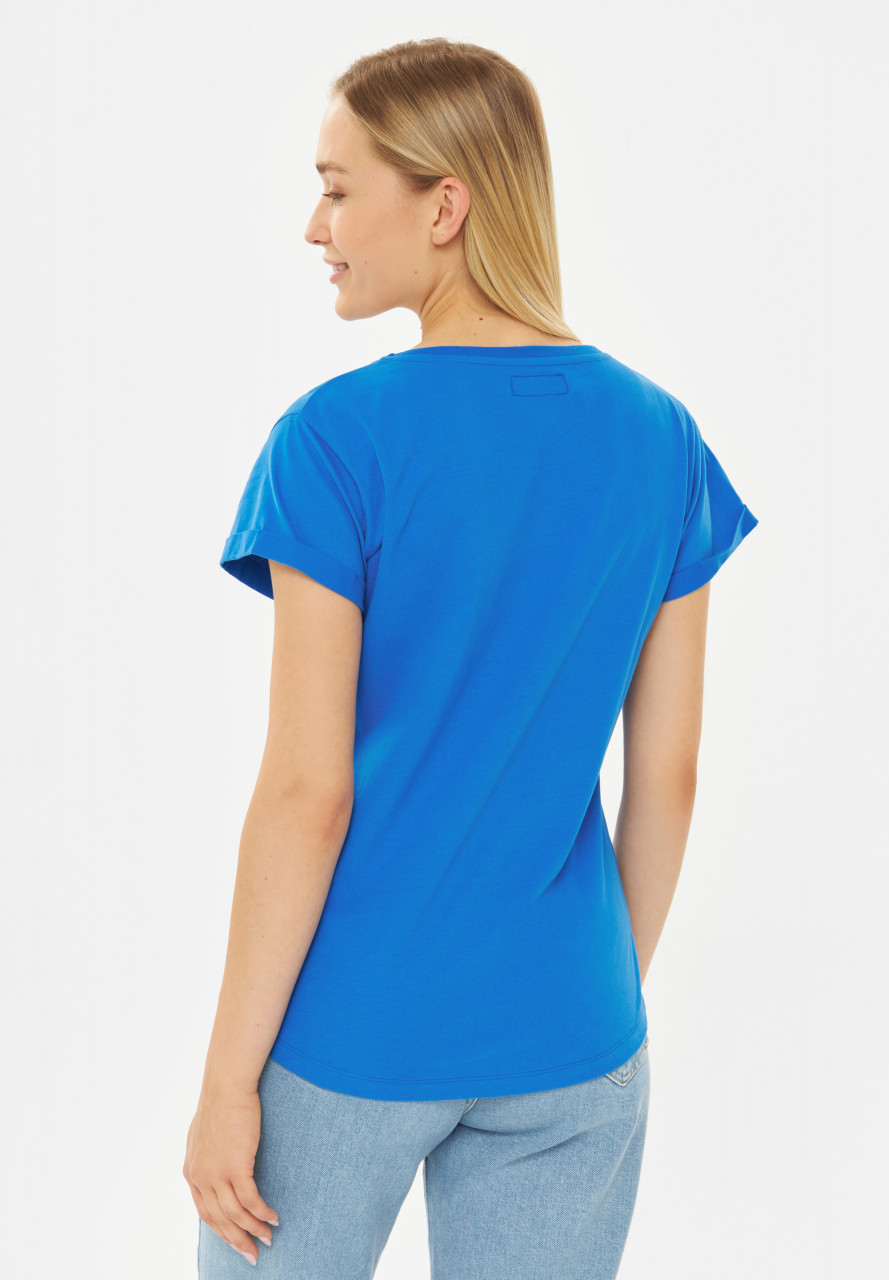 Derbe T-Shirt Die Klügere Damen Blau