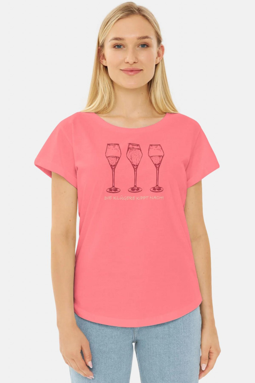 Derbe T-Shirt Die Klügere Damen Rosa