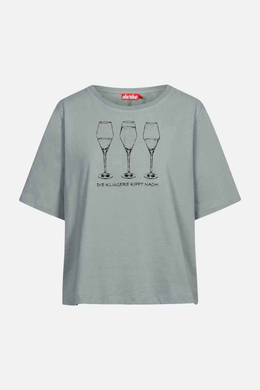 Derbe Die Klügere kippt nach Damen T-Shirt Quarry Grau