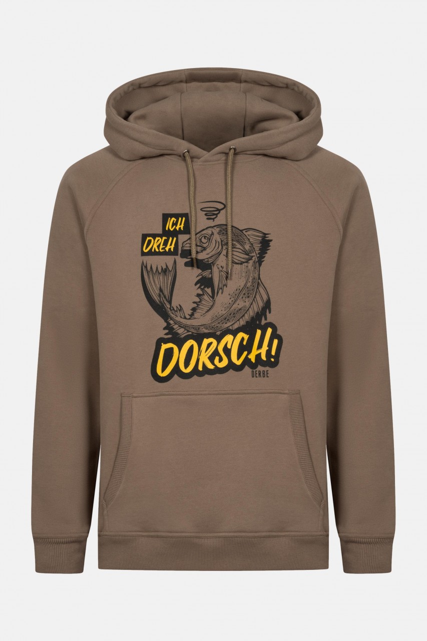 Derbe Dorsch Boys Hoody Braun Herren Kapuzenpullover Ich dreh Dorsch