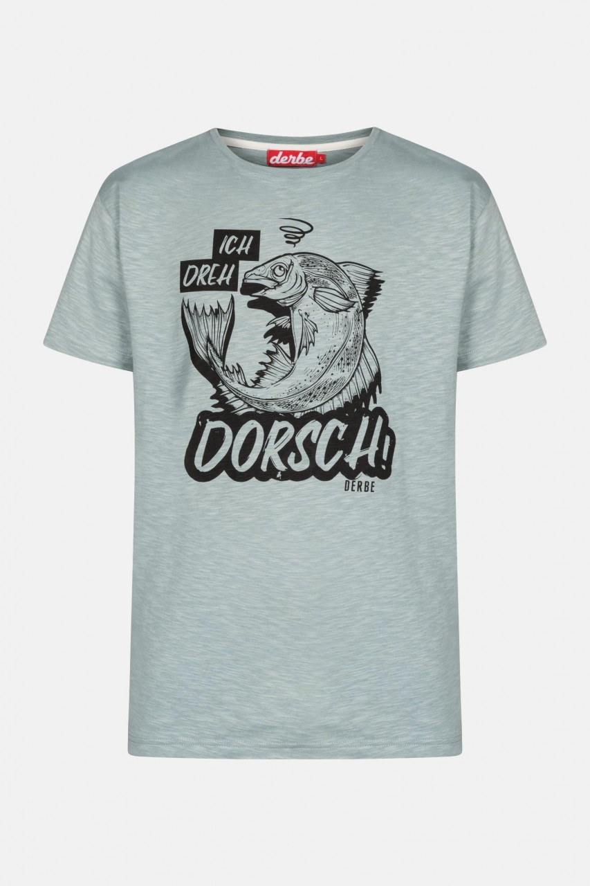 Derbe Dorsch Herren T-Shirt Quarry Grau - Ich dreh Dorsch