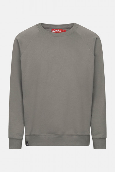 Derbe Sweatshirt Drinking Herren Grau Crewneck GOTS Organic