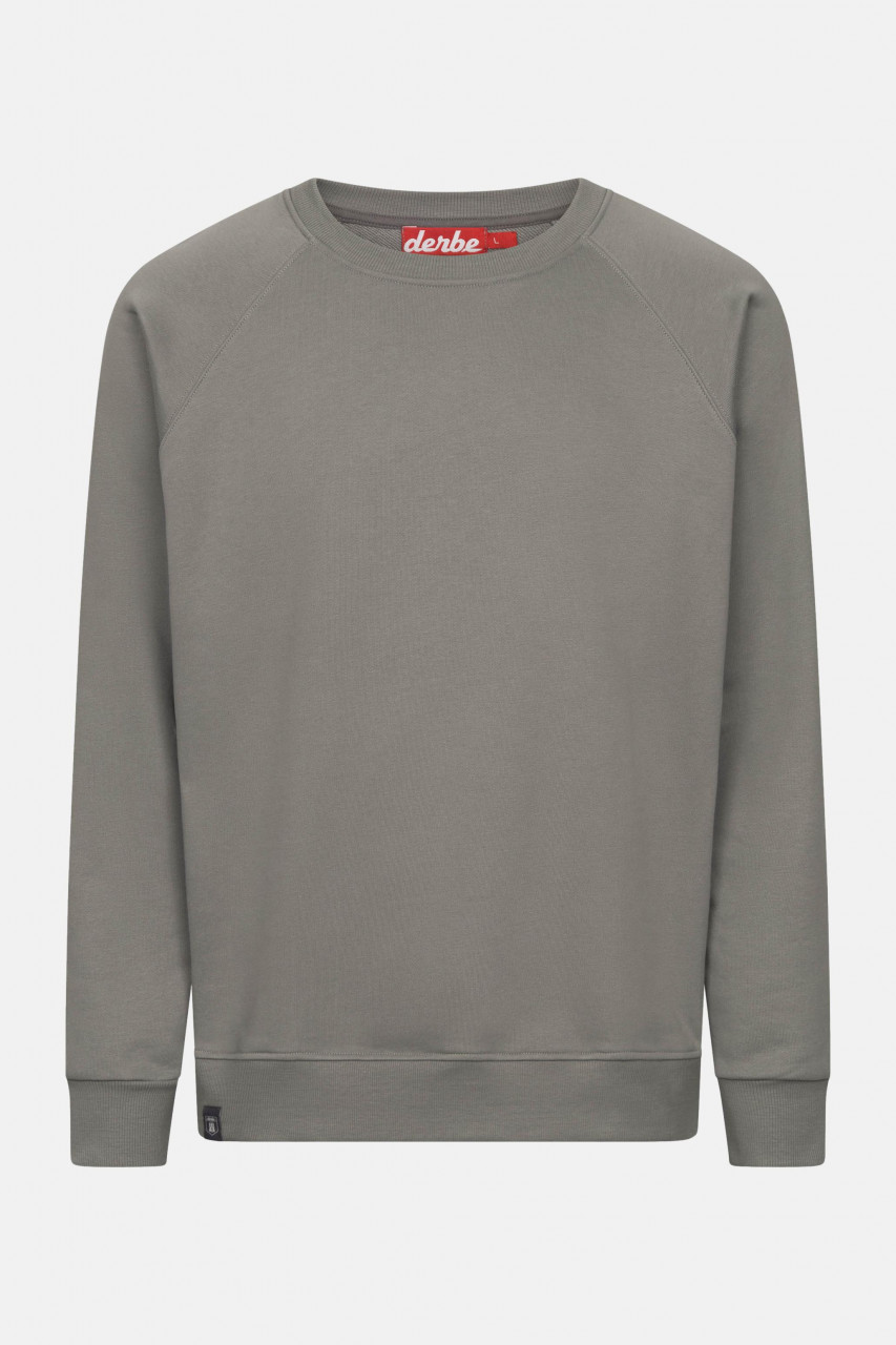 Derbe Sweatshirt Drinking Herren Grau Crewneck GOTS Organic