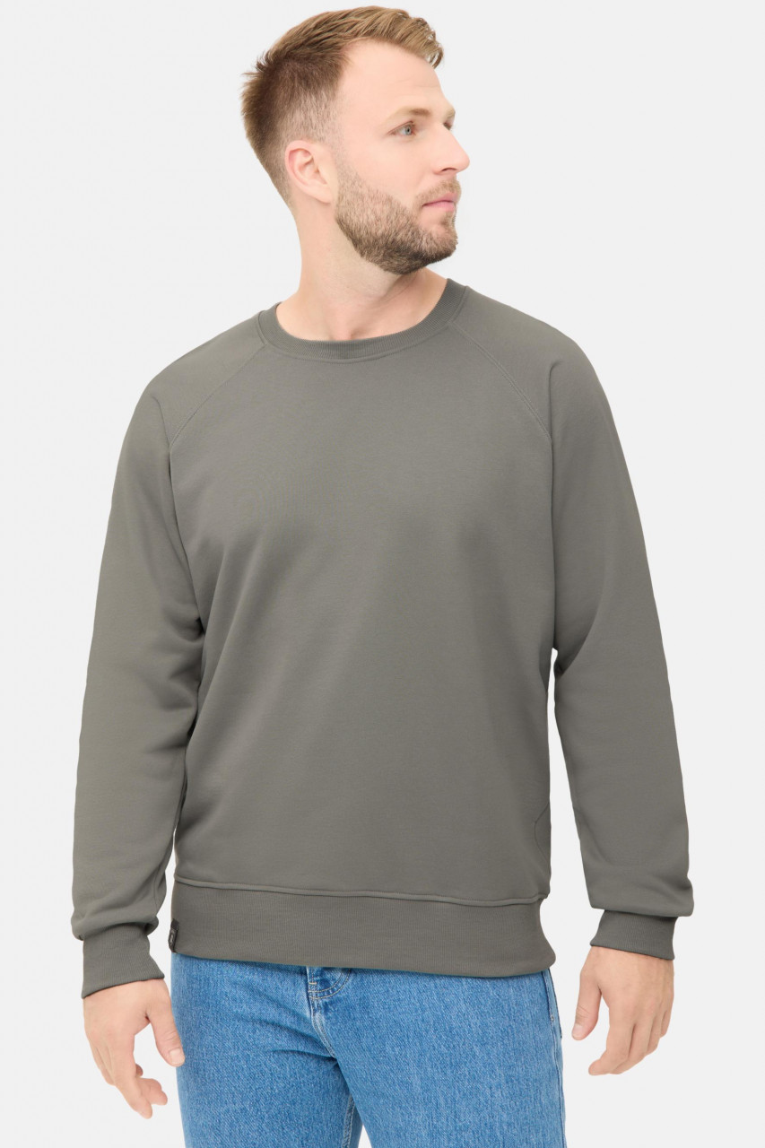 Derbe Sweatshirt Drinking Herren Grau Crewneck GOTS Organic