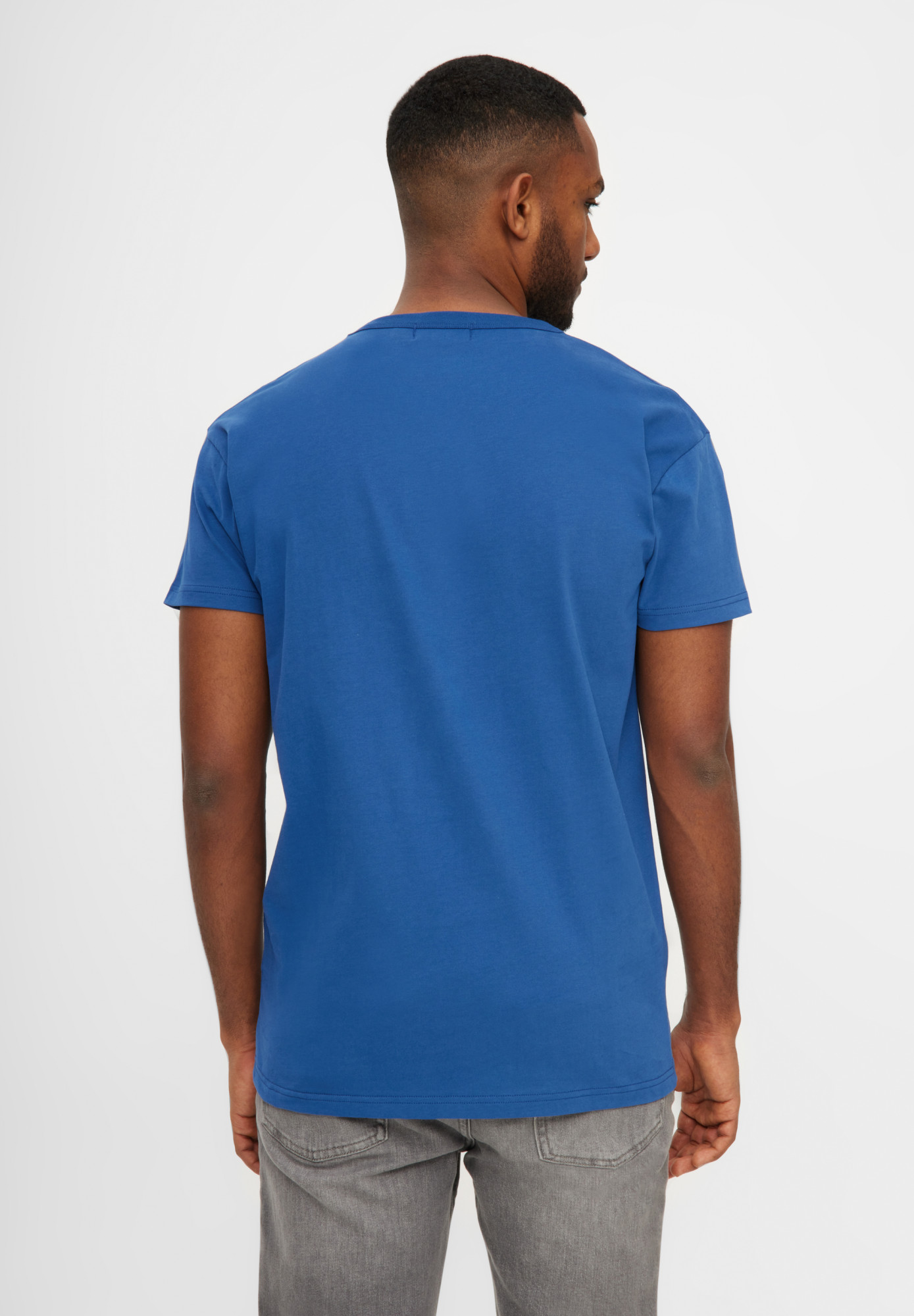 Derbe T-Shirt Drölf Herren Blau GOTS Organic