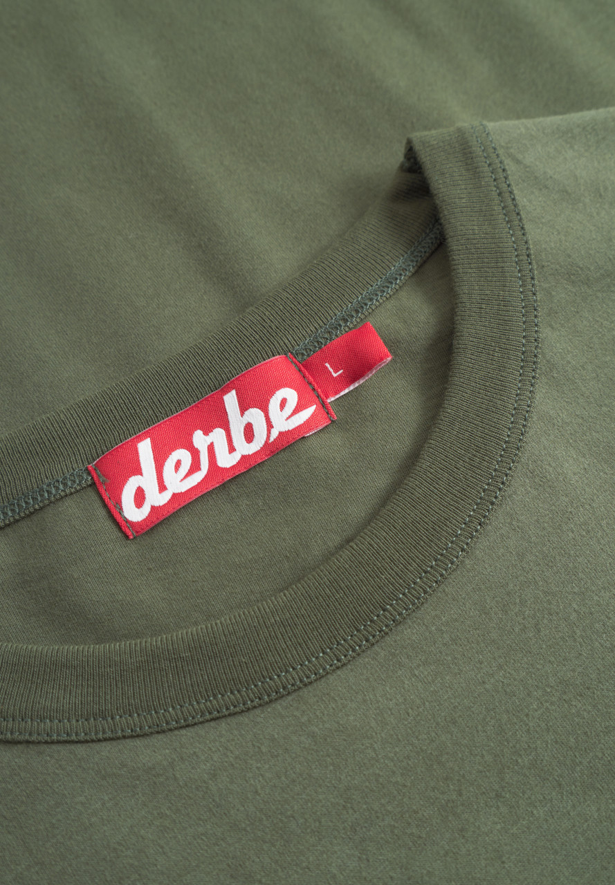 Derbe T-Shirt Drölf Herren Oliv Grün GOTS Organic