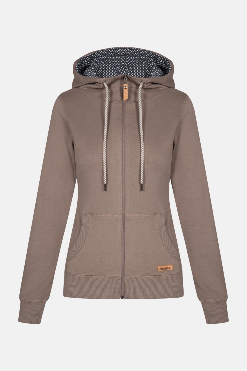 Derbe Easy Petite Ship Damen Sweatjacke Brindle Greige Braun Schiffe
