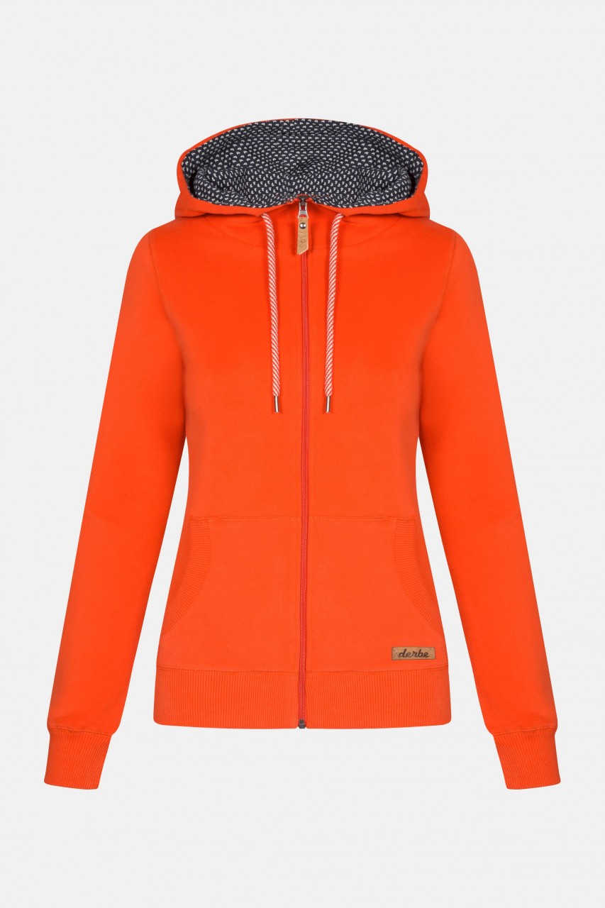 Derbe Easy Petite Ship Damen Sweatjacke Cherry Tomato Rot Orange Schiffe