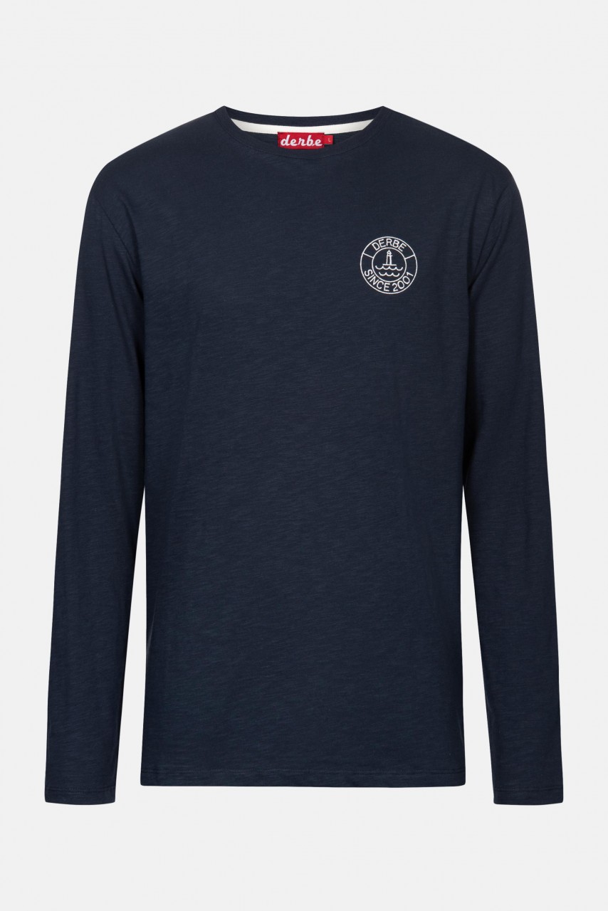 Derbe Elblotse LS Herren Langarm Shirt Dunkelblau
