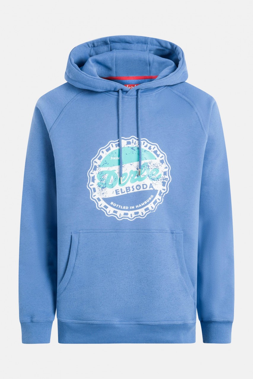 Derbe Elbsoda Herren Hoody Kapuzenpullover Bijou Blue Blau