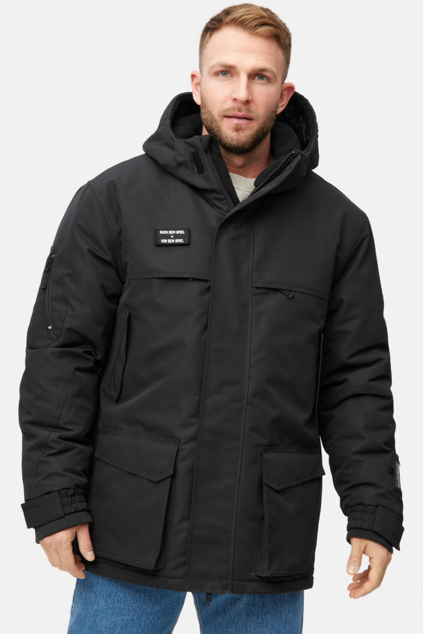 Derbe Winterjacke Fanholm Herren Schwarz Fan Funktion
