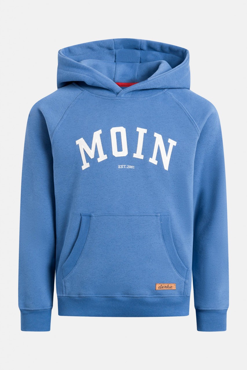 Derbe Favorite Hoody Kids Moin Kinder Kapuzenpullover Bijou Blue Blau