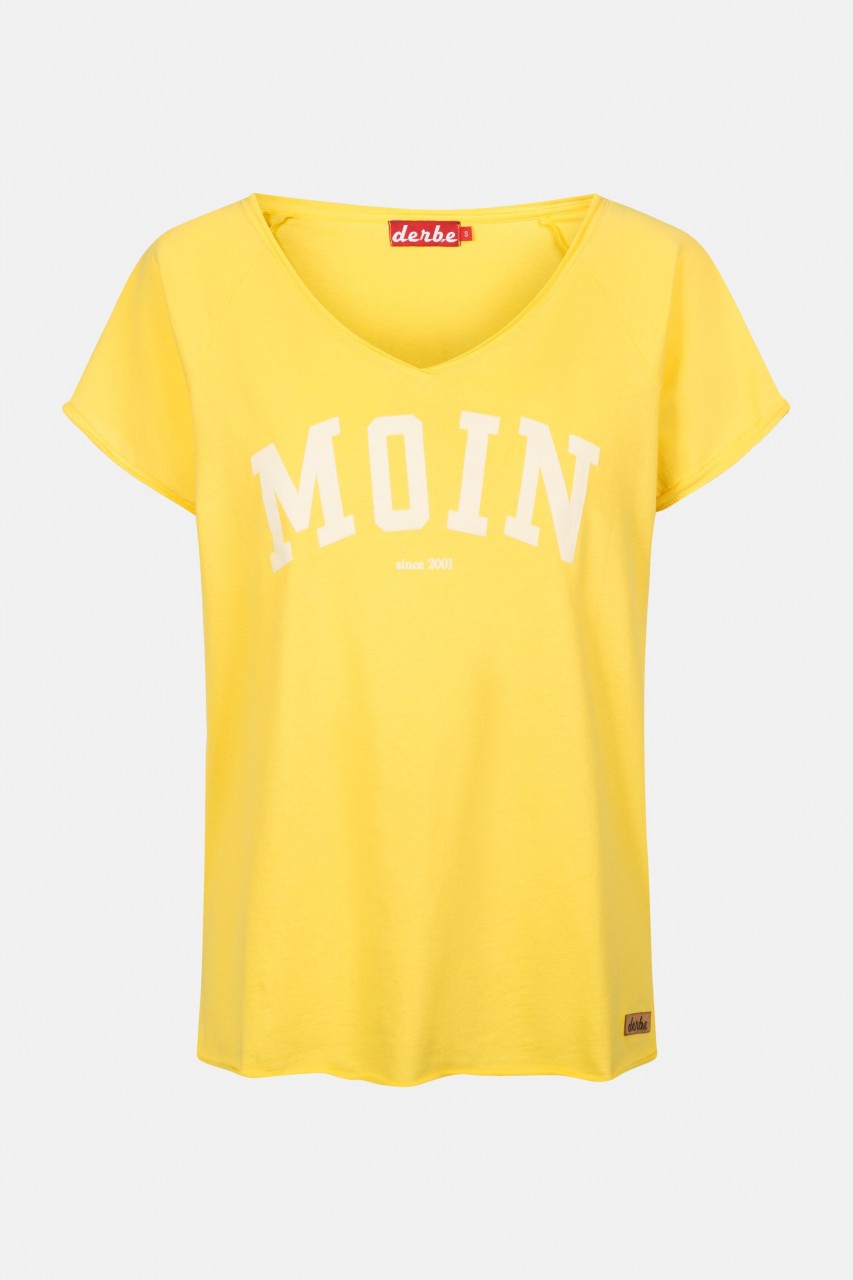 Derbe Favorite Tee Damen T-Shirt Gelb Moin