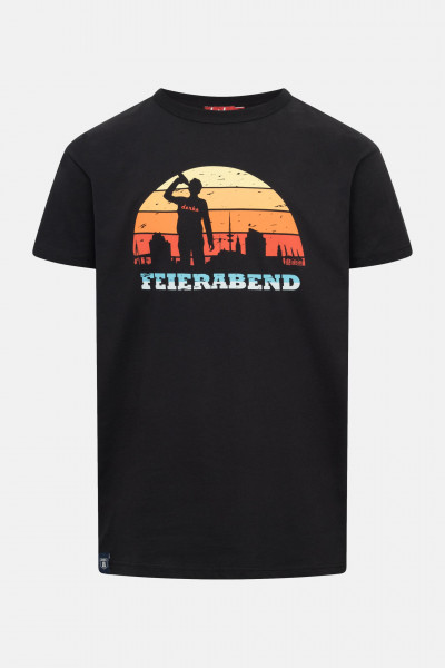 Derbe T-Shirt Feierabend Herren  Schwarz