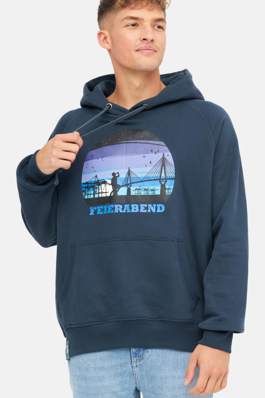 Derbe Hoodie FeierNacht Herren Dunkelblau