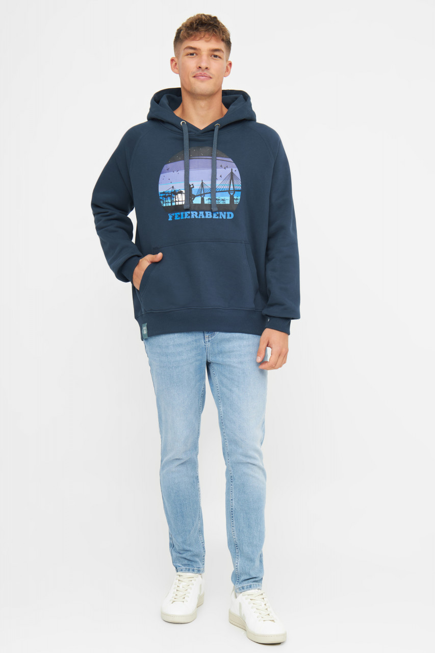 Derbe Hoodie FeierNacht Herren Dunkelblau