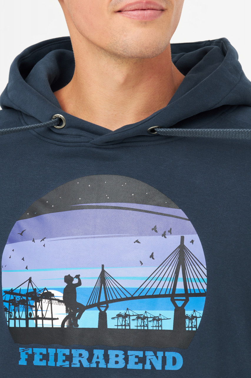 Derbe Hoodie FeierNacht Herren Dunkelblau