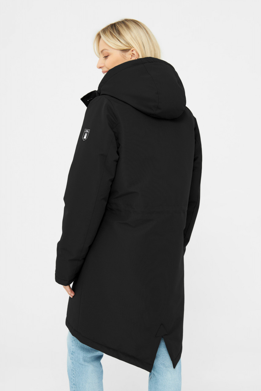 Derbe Festholm Damen Winterjacke Schwarz Caramel