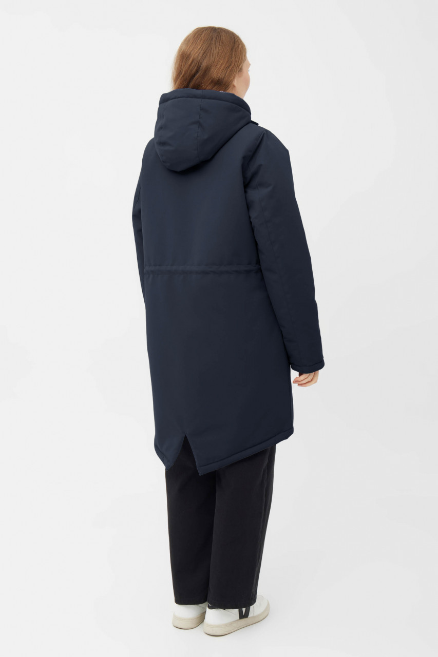 Derbe Winterjacke Friese Festholm Damen Dunkelblau Beige