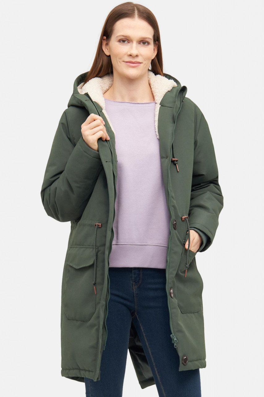 Derbe Winterjacke Friese Festholm Damen Dunkelgrün