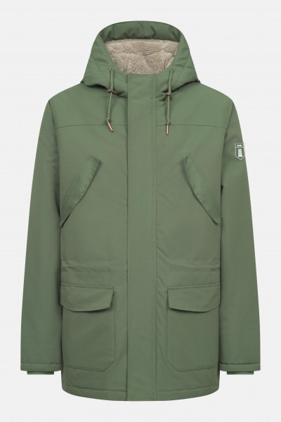 Derbe Winterjacke Festholm Herren Oliv Grün Warm Gefüttert