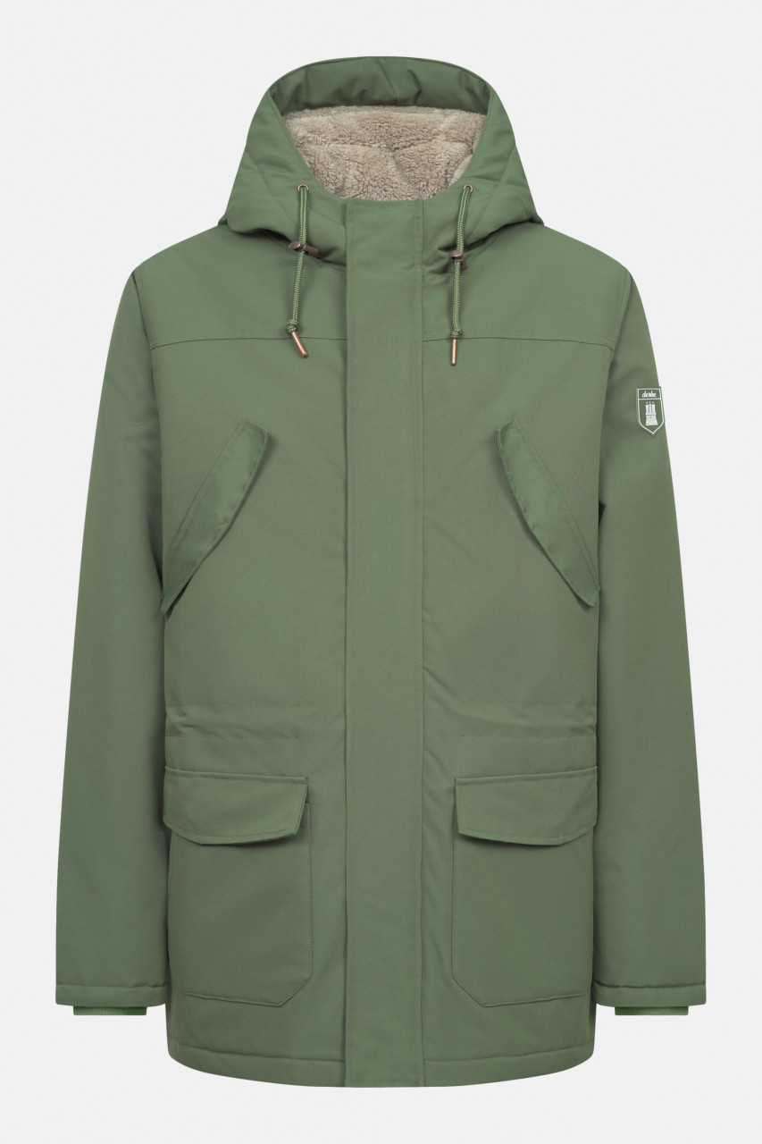 Derbe Winterjacke Festholm Herren Oliv Grün Warm Gefüttert