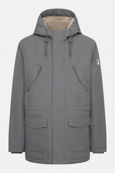 Derbe Winterjacke Festholm Herren Grau Warm Gefüttert