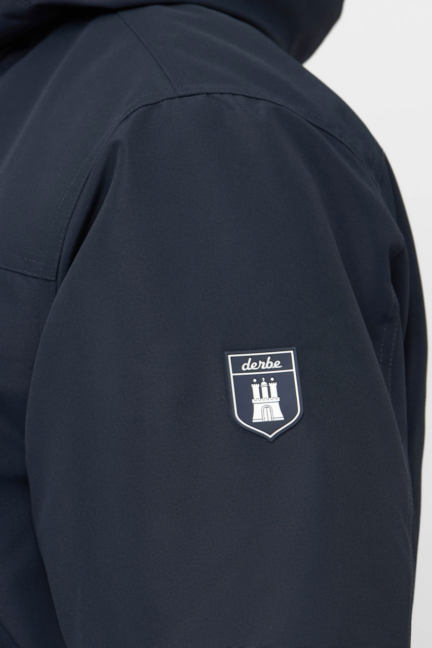 Derbe Festholm Herren Winterjacke Blau Beige