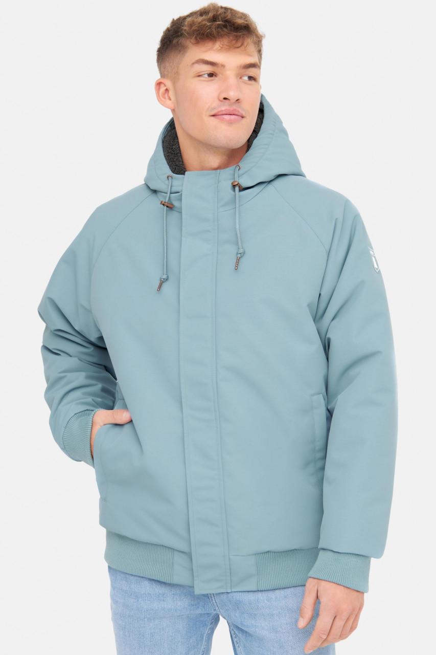 Derbe Winterjacke Festholm Short Herren Hellblau Türkis
