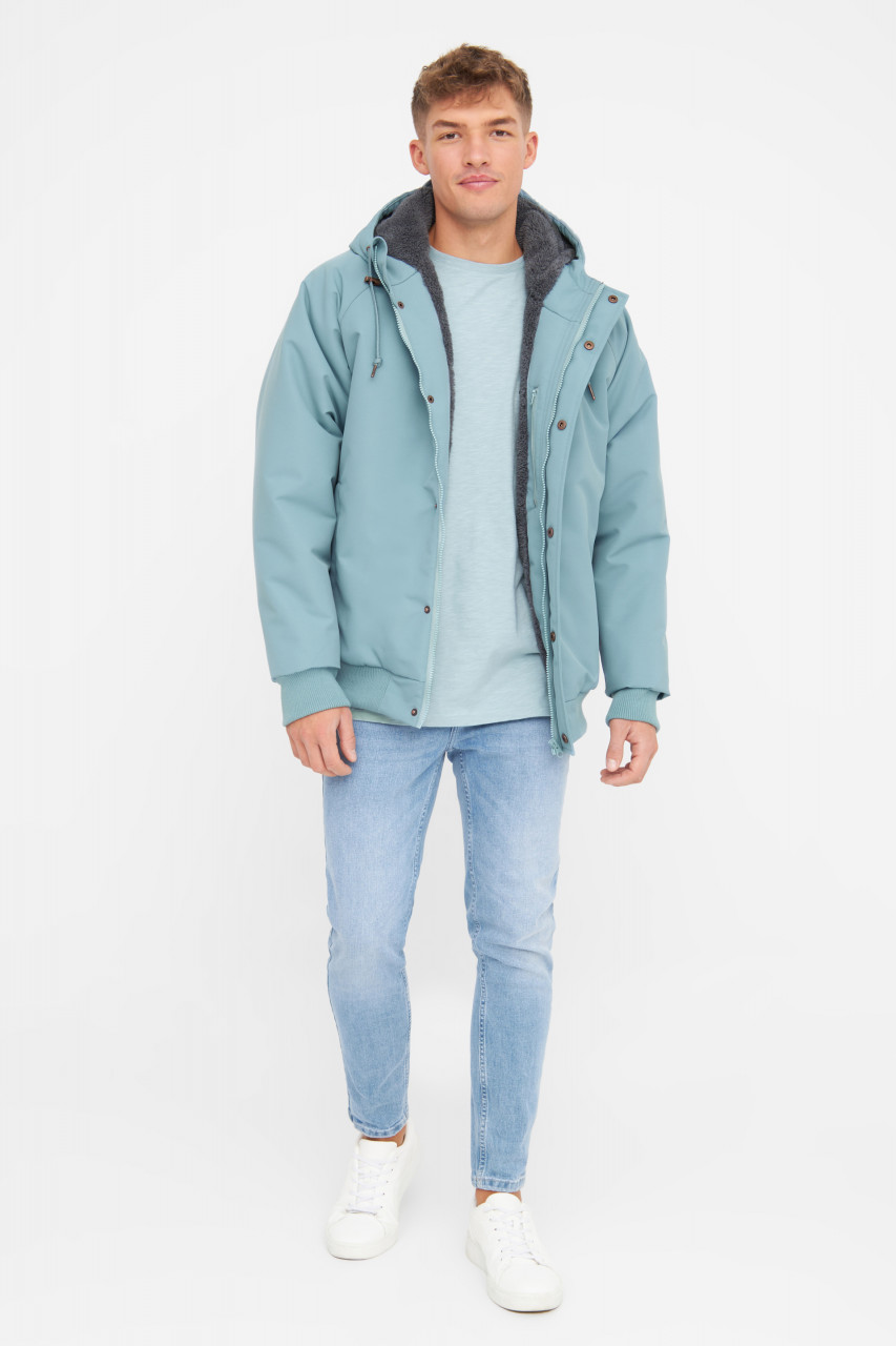 Derbe Winterjacke Festholm Short Herren Hellblau Türkis