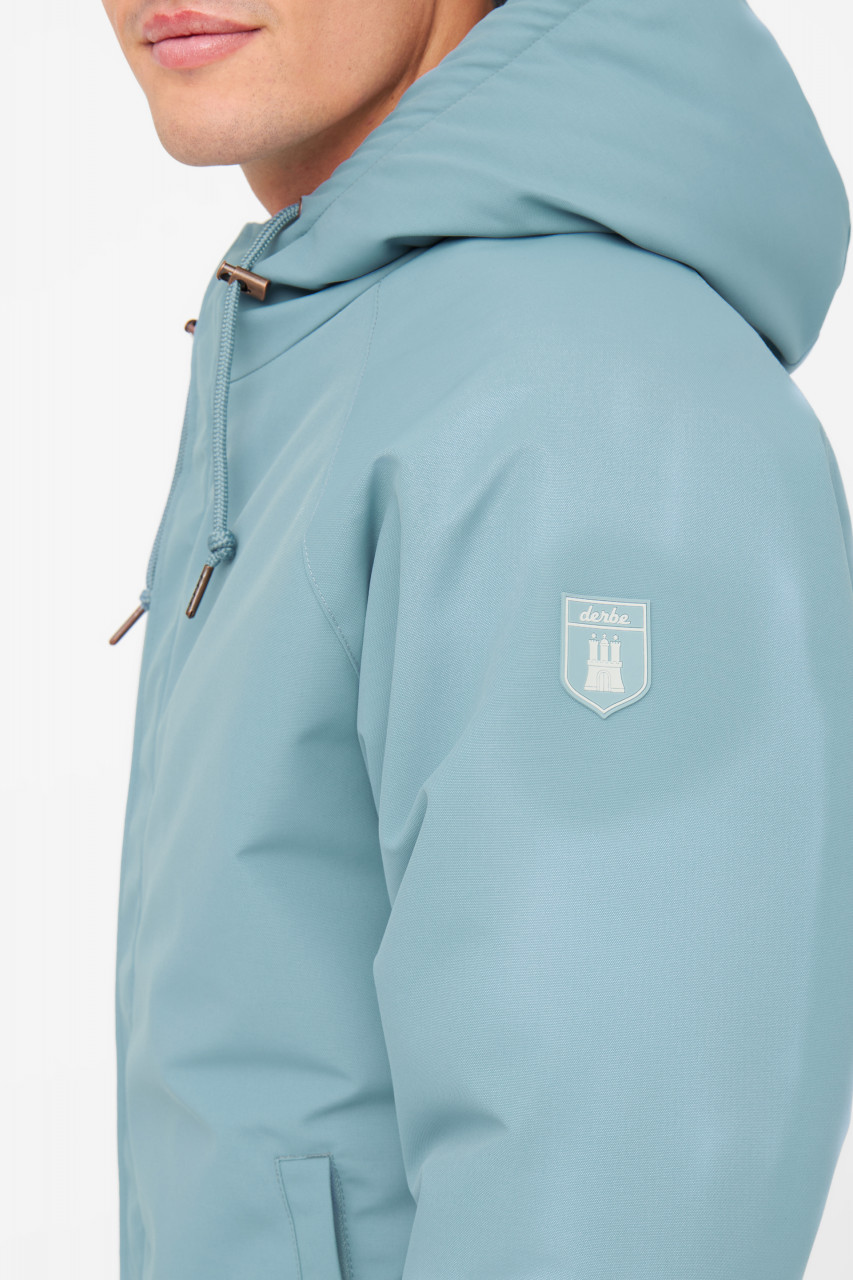 Derbe Winterjacke Festholm Short Herren Hellblau Türkis