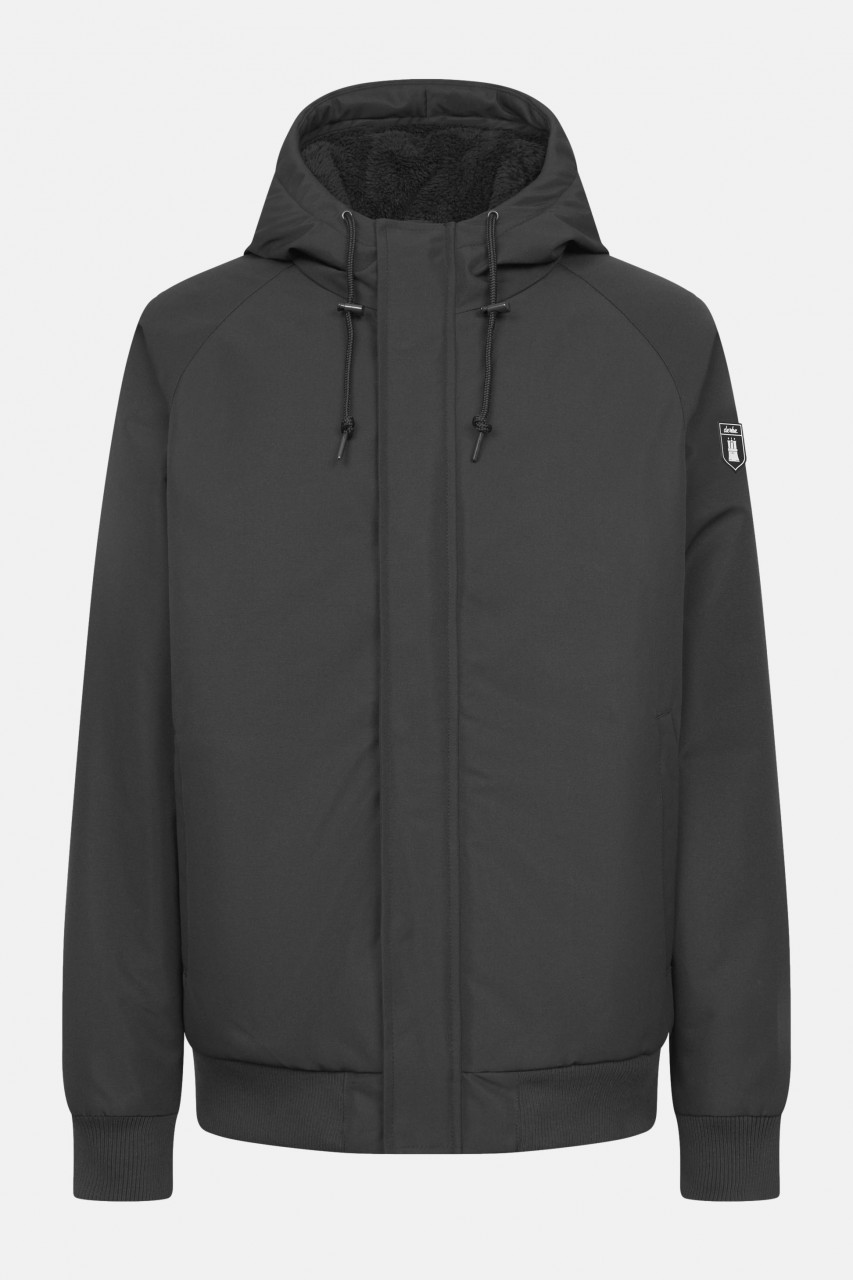 Derbe Winterjacke Festholm Short Herren Schwarz Warm Gefüttert