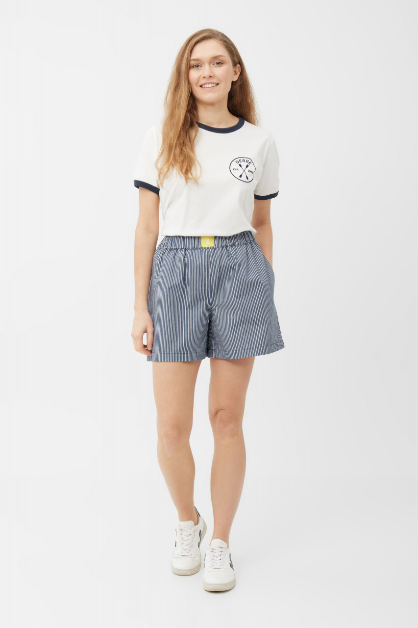 Derbe Shorts Fishers Büx Damen Weiß Blau