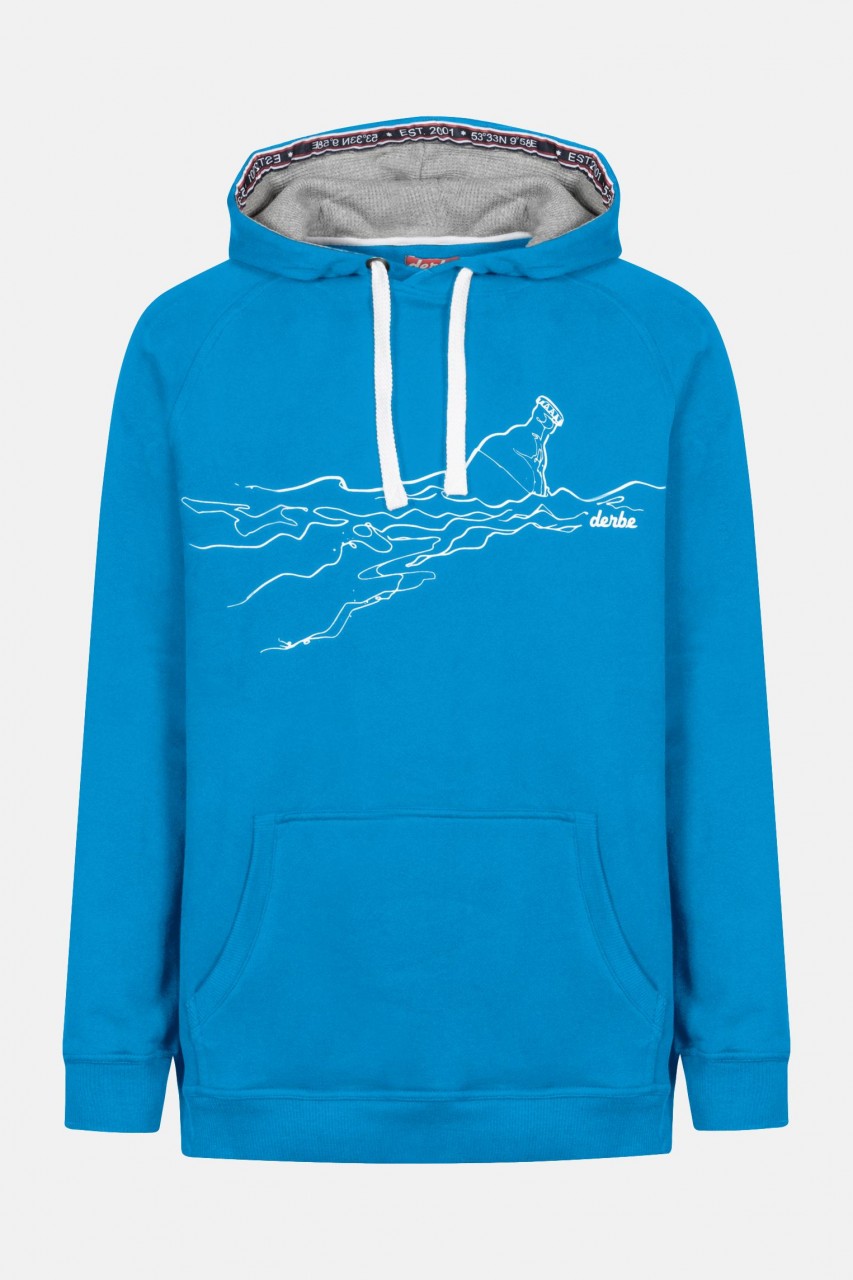 Derbe Flaschenpost Hoody Boys Herren Kapuzenpullover Swedish Blue Blau