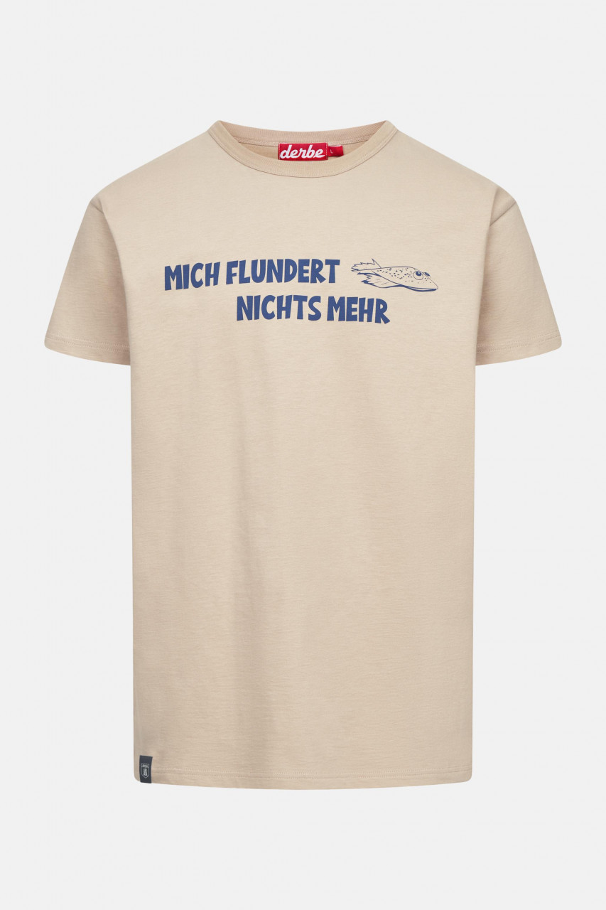 Derbe T-Shirt Flunder Herren Beige GOTS Organic