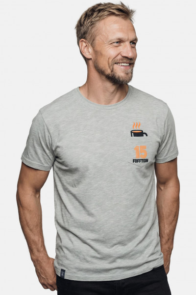 Derbe T-Shirt Fofftein Pocket Herren Grau GOTS Organic