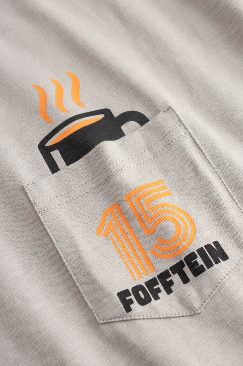Derbe T-Shirt Fofftein Pocket Herren Beige Grau GOTS Organic