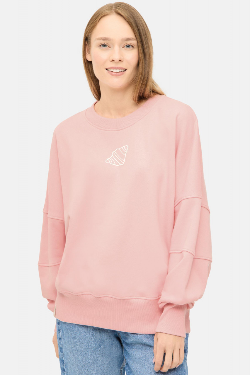 Derbe Sweatshirt Franz Cherie Damen Rosa Crewneck GOTS Organic