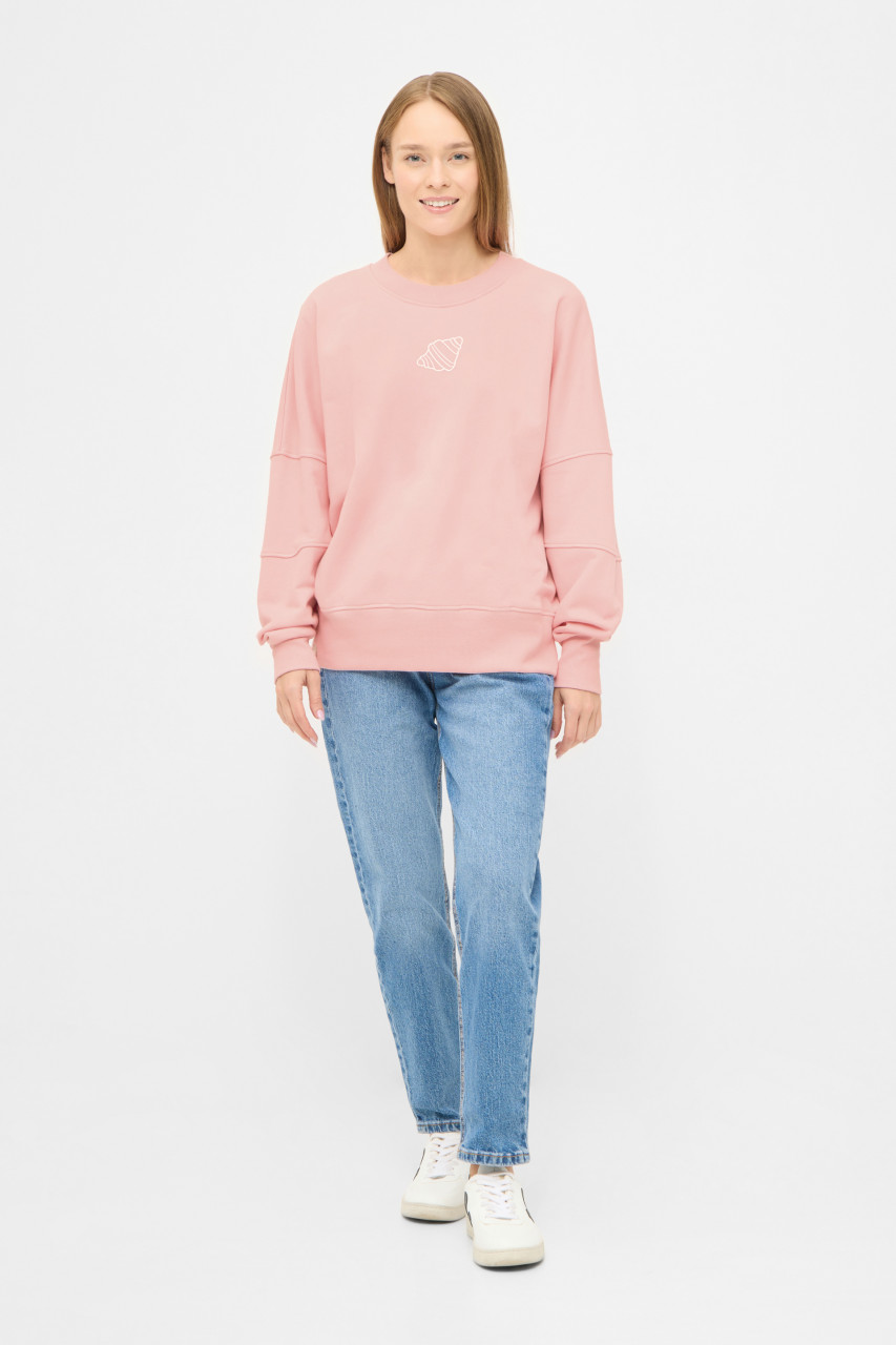 Derbe Sweatshirt Franz Cherie Damen Rosa Crewneck GOTS Organic