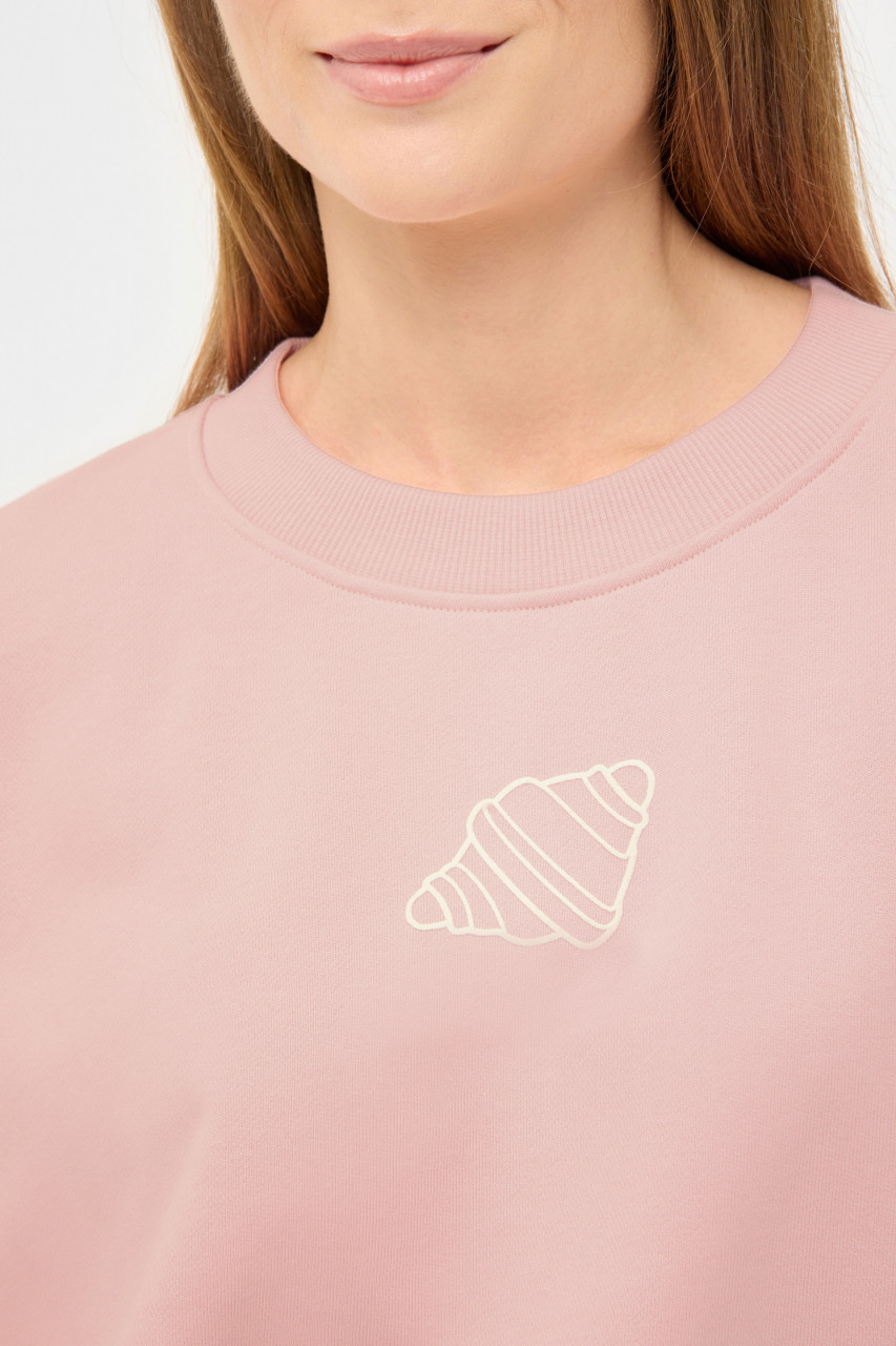 Derbe Sweatshirt Franz Cherie Damen Rosa Crewneck GOTS Organic