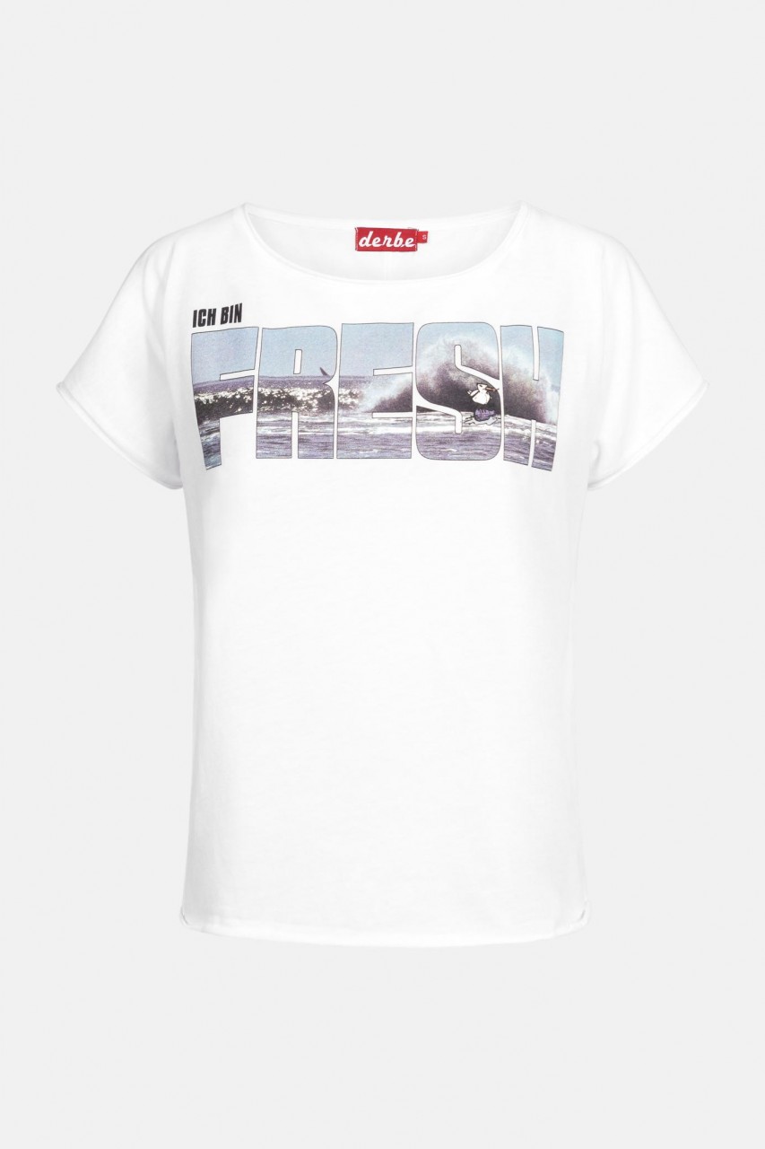 Derbe Fresh Damen Shirt Weiß Welle