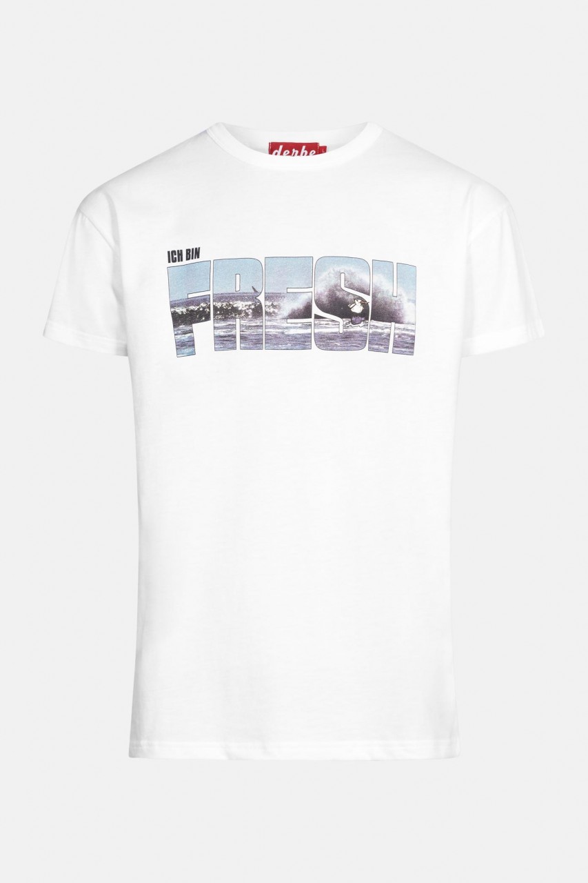 Derbe Fresh Herren Shirt Weiß Welle