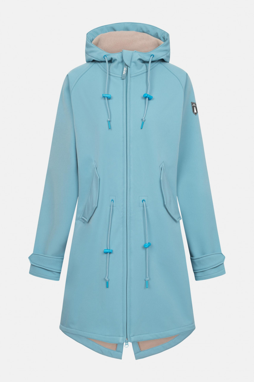 Derbe Softshelljacke Friese Island Damen Türkis Hellblau Übergangsjacke