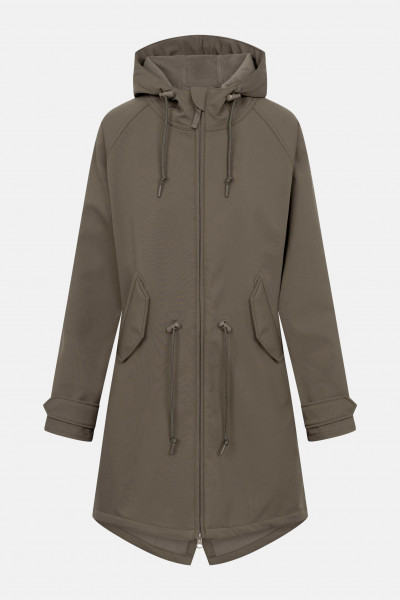 Derbe Softshelljacke Friese Island Damen Braun Übergangsjacke