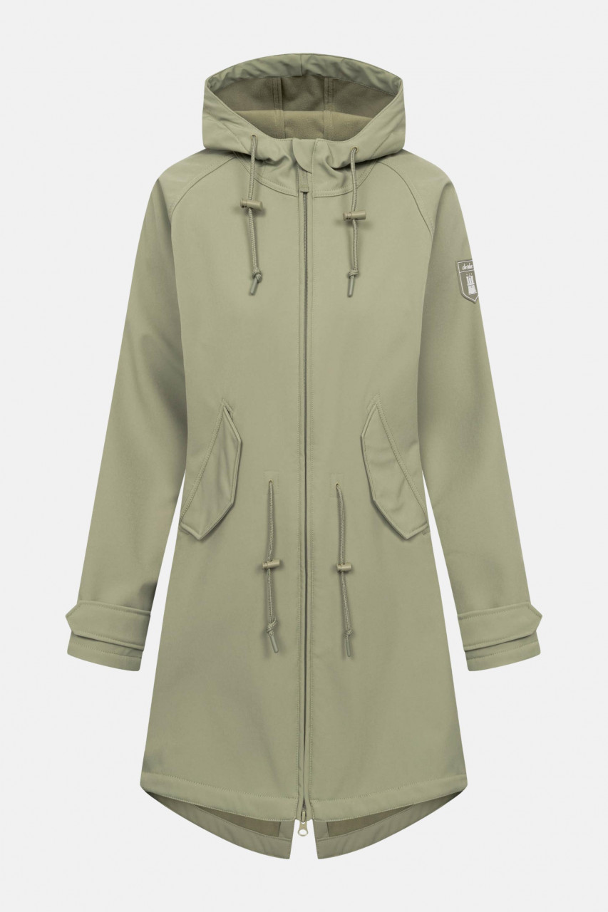Derbe Softshelljacke Friese Island Damen Hellgrün Übergangsjacke Oliv