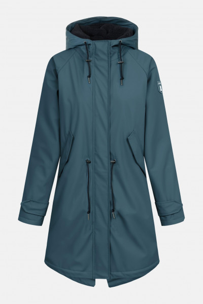 Derbe Friese Tidaholm Damen Regenjacke Blau Gefüttert Orion Blue