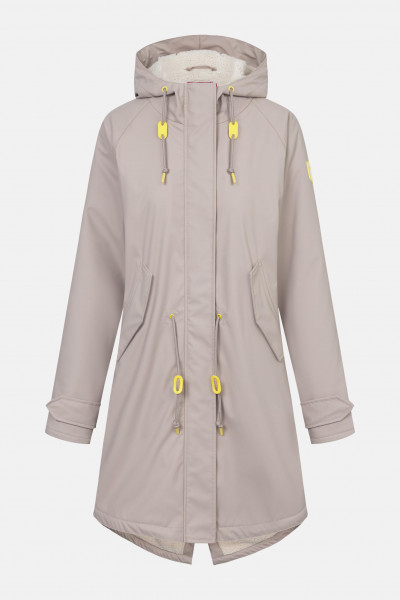 Derbe Regenjacke Friese Tidaholm Damen Beige Gefüttert