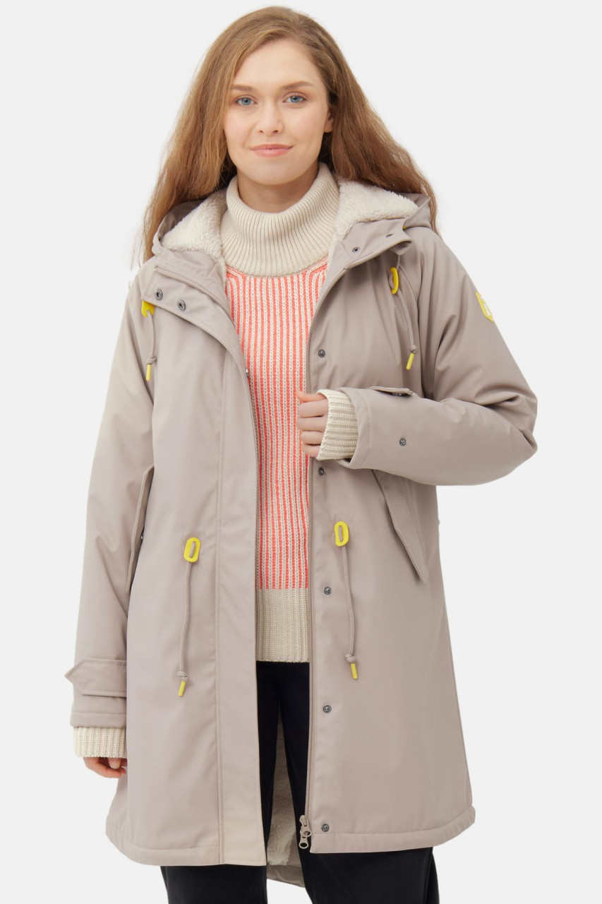 Derbe Regenjacke Friese Tidaholm Damen Beige Gefüttert