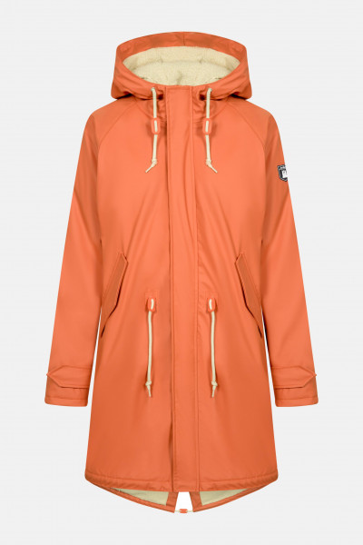 Derbe Friese Tidaholm Damen Regenjacke Friesennerz Burnt Ochre Rostrot Gefüttert Derbe Friese Tidaholm Damen Regenjacke Friesennerz Burnt Ochre Rostrot Gefüttert